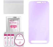 apgo Anti-Blue 9H Hybrid protective glass compatible with Samsung Galaxy Xcover 4s, flexible nano glass, great replacement for tempered glass, scratch