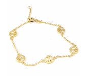 Les Trésors De Lily [G9370] - Bracelet plaqué or 'Peace' oro