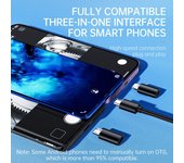 Cámara de inspección endoscópica para iOS y Android, minicámara de inspección de doble lente, boroscopio impermeable para tuberías 1M oro rosa