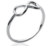 Anillo de plata 'Infini' (rodiado) - 14x6 mm 52