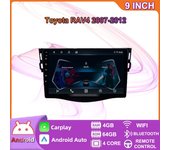 Radio con GPS para coche, reproductor multimedia con Android Carplay, vídeo, unidad principal de 2 DIN, 4 + 64 GB, para Toyota RAV4 2007-2012 2+32GB
