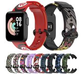 Correa de reloj de silicona estampada para Xiaomi Mi Watch Lite, pulsera para Redmi Watch 1, correa de reloj inteligente