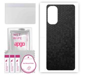 apgo Protective Skin Sticker for the back compatible with Motorola Moto G Stylus 5G 2022, Wrap Film, Foil, Vinyl - Pattern Black Honeycomb