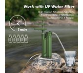Bomba de filtro de agua portátil UF, sistema de purificación de agua para exteriores, equipo de supervivencia para acampar y hacer senderismo UF Filter