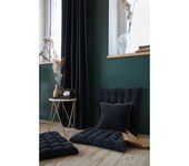 Rideau ajustable + 8 anneaux pince  César  140 x 270 cm Velours de Coton - César Minuit