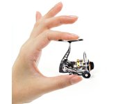 Mini carrete de pesca en hielo POWER Full Metal para invierno, carretes giratorios pequeños, rueda de pesca para balsa de carpa, accesorios para peces, equipo de agua salada