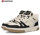 Baasploa, zapatillas de deporte de invierno para hombre, zapatos casuales para hombre, zapatos cálidos de felpa impermeables, zapatillas de deporte antideslizantes para exteriores para hombre 44 negro
