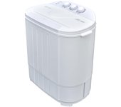 Lavadora pequeña Sun Percy con dos tanques, capacidad de lavado, capacidad de deshidratación y temporizador incluido. Tipo: 3,6 kg y 2 kg., (Blanco) blanco