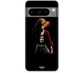 Coque - MANIACASE - Google Pixel 8a Pro - Souple - Silicone Noir - One Piece Luffy