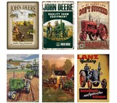 Retro verde Tractor granja placa de cartel de hojalata de Metal granja Bar Café decoración de pared de pub placa Vintage Shabby Chic cartel de decoración del hogar 20x30cm
