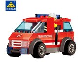 Camión de bomberos de ciudad, vehículo de juguete, modelo de coche, bloques de construcción, juegos, figuras Brinquedos, juguetes educativos para niños