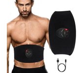 Estimulador muscular EMS cinturón Abdominal entrenador Abs Fitness entrenamiento gimnasio en casa pérdida de peso adelgazamiento corporal masaje de entrenamiento del vientre negro