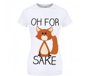 Camiseta Grindstore para mujer / mujer Oh For Fox Sake L blanco