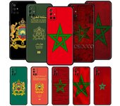 Funda para pasaporte con la bandera de Marruecos para OnePlus 10 Pro, 9, 8T, 8, Nord N10, 7, 7T, 9R, 1+, Nord 2T, CE 2, N100, N200 Z 5G, color negro suave OnePlus 7T