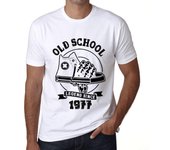 Camiseta vintage para hombre Camiseta con gráfico Old School All Star Since 1977 Blanco XS blanco