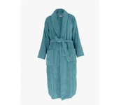Peignoir col châle Eponge coton 380 gr/m²  Naïa  Vent du sud - Cérulé - Taille M