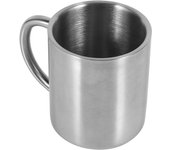 Taza portátil de acero inoxidable de doble pared para estudiantes, para viajes, camping, café, té, leche, duradera
