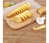 Pinchos portátiles para barbacoa de patatas, para acampar, hacer patatas fritas, rebanador de patatas, cortador en espiral, herramientas de barbacoa, accesorios de cocina