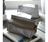 Caja de pañuelos portátil de cuero, contenedor para toallas, servilletas y papel, bonita funda para servilletas y toallas de papel, soporte para decoración del hogar color rosa