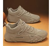 Botines para hombre, zapatillas informales de primavera para hombre, antideslizantes, color caqui, zapatos de trabajo para hombre, botas cortas, mocasines con cordones, zapatillas para hombre 42