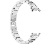Pulsera Mi Band 8, pulsera elegante y delgada de Metal para Xiaomi Mi Band 8, pulsera ostentosa para mujer, correa de reloj de aleación plateada Mi Band 8 plata