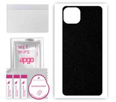 apgo Protective Skin Sticker for the back compatible with Wiko T10, Wrap Film, Foil, Vinyl - Pattern Matte Black