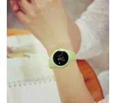 Reloj deportivo LED resistente al agua para mujer, correa de silicona, pantalla luminosa con calendario completo, reloj Digital de fuente grande, regalo Ideal rojo de la sandía