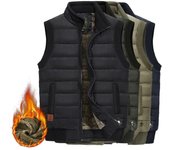 Chaleco grueso de otoño e invierno para hombre, chaqueta informal sin mangas con cremallera, acolchado y cálido, talla grande 5XL