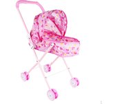 Mini carrito de empuje para muñecas, mueble para habitación, cochecito de bebé, juguete de simulación para niños, accesorios - Corazón
