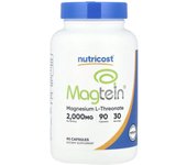Nutricost, Magtein®, L-treonato de magnesio, 2000 mg, 90 cápsulas (666 mg por cápsula)