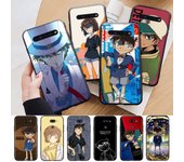 Funda negra AD54 Detective Conan para Samsung Note 20 Lite S24 Ultra S23 S22 A05 A06 A11 A71 A15 A16 A13 A24 A25 A33 A52 A53 M55 M35 Samsung M31 azabache