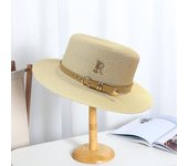 Cinturón de verano para mujer, decoración de letras, diamantes de imitación, parte superior plana, ala redonda, estilo retro inglés, color sólido, ligero, para vacaciones y playa blanco