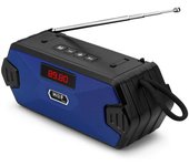 Altavoz portátil inalámbrico compatible con Bluetooth, columna de graves, altavoces USB para exteriores con radio FM, entrada AUX, TF, MP3 para teléfono azul