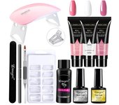 Juego de uñas de Gel, lámpara LED de 6W para manicura, Kit de extensión rápida para uñas, juego de poligeles de construcción acrílicos para diseño de uñas