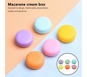 1 caja portátil de viaje de silicona de 10 ml para loción, crema, base de maquillaje, pastillas, macarrones, caja de almacenamiento. púrpura