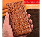 Funda con tapa de cuero genuino para Xiaomi Redmi Note 13R Pro - Funda protectora para Note 12, 11SE, 10, 9 Redmi Note 11T 5G