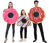 Disfraz de donut unisex para adultos, hombres, mujeres y niños, disfraz de fiesta familiar, disfraz divertido de comida para niños y niñas Child
