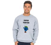 Sweat Homme - SUPER TONTON 3 XS gris heather