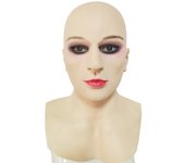 Máscara de látex de actor calvo para Halloween para cosplay realista bald beauty