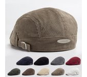 Sombreros de boina para hombres y mujeres en otoño e invierno, gorras de pintor retro británico, sombreros casuales de vanguardia 55-60cm café