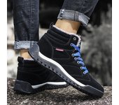 Botas de invierno 2024 de moda para hombre, zapatillas bajas, zapatos de tabla, zapatos de algodón cálidos antideslizantes para exteriores, botas de trabajo informales para la nieve 39 beige