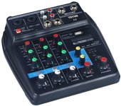 Consola mezcladora de sonido BT portátil de 4 canales Mezclador de audio digital Efectos de reverberación incorporados para negro