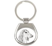 Saluki, galgo persa, galgo árabe, galgo gacela I - llavero con perro, llavero con estampado, colgante personalizado de la marca Art-Dog plata
