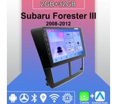 Radio con Android Carplay para Subaru Forester III 2008-2012, reproductor multimedia, unidad principal, estéreo, navegación GPS, Bluetooth, WIFI, 2+32 GB 1+16GB