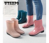 Botas de lluvia Botas de lluvia Señoras Moda para adultos Versión coreana en el tubo Zapatos antideslizantes impermeables Botas de tubo corto Cubrezapatos de goma Mujeres 41