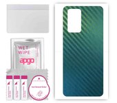 apgo Protective Skin Sticker for the back compatible with Wiko 10, Wrap Film, Foil, Vinyl - Pattern Carbon Chameleon CAKA1