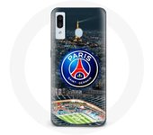 Coque maniacase pour Samsung Galaxy A20 psg logo stade nuit tour eiffel
