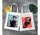 Anime Japonés Noragami Kawaii Stray God YATO Bolsos Bolsos De Hombro Compras Casuales Bolso De Niñas De Mano De Mujer Elegante Bolso De Lona 24*26cm