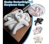 Estuche de resina con diseño de serpiente para AirPods 4, personalizado, con decoración F5P8 white-For AirPods 4