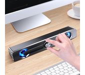 Barra de altavoz potente con cable USB para ordenador, subwoofer estéreo, altavoz de graves, caja de sonido envolvente LED para PC, portátil, teléfono, tableta, MP3, Altavoz Bluetooth